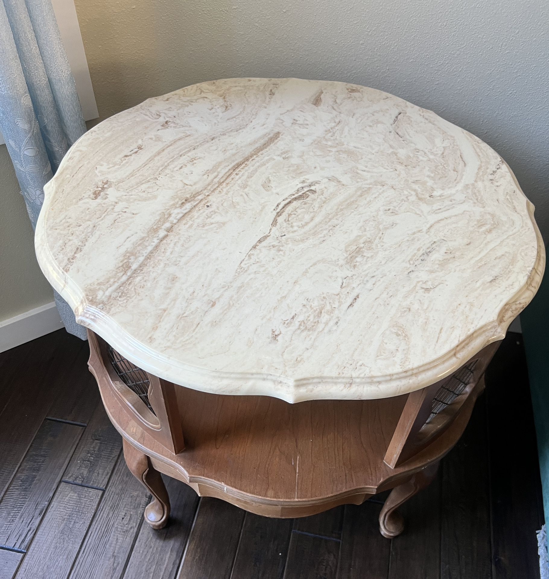 Marble Top Wooden Table 