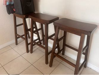 3  Wood Stools