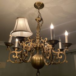 Chandelier Vintage Classic Heavy Brass