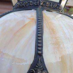 Stained Glass Slag Lamp Shade 1970s