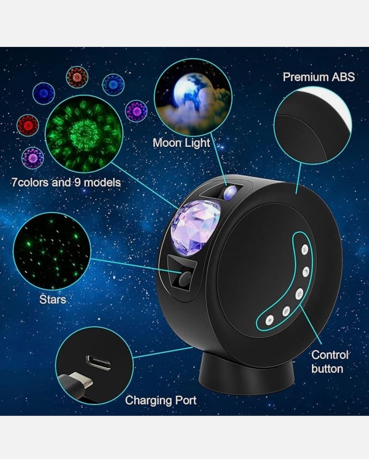 LitEnergy (LitEnergy LED Sky Projector Light, Galaxy Lighting, Nebula Star Night 