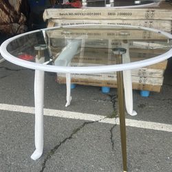 Brand New Glass Top Round Table