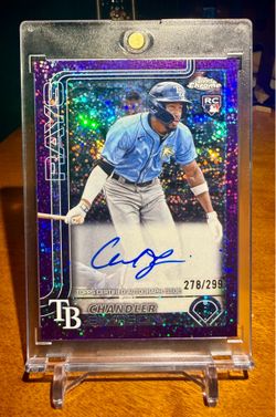 2025 Topps Chrome Rookie Autographs Chandler Simpson RA-CSI Purple Speckle /299