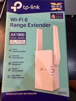 TP-Link AX1800 Wi-Fi 6 Range Extender RE605X — Brand New