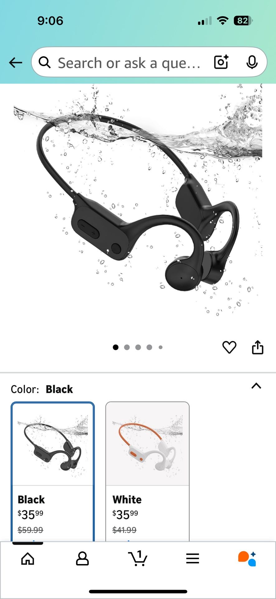 Swimming Headphones, IPX68 Waterproof Bone Conduction Headphone Bluetooth 5.4, Open Ear Headset,32G of MP3 Player, Running, Cycling, Earbuds Underwate