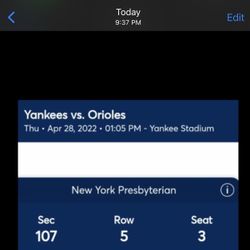 Yankees Tickets 2 For A Really Good Price