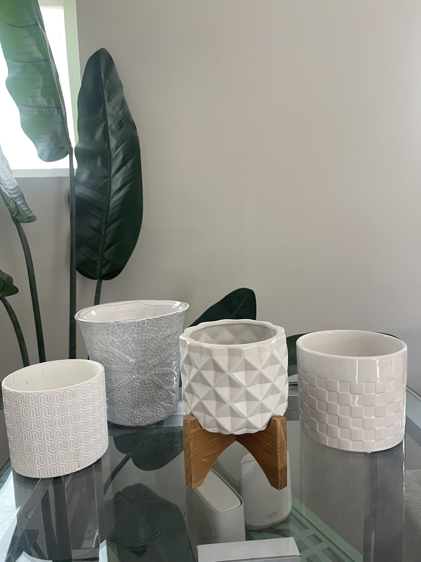 Bundle Of White Plant Pots