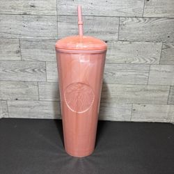 Starbucks Marble Peachy Pink Acrylic Cold Cup 24 Oz. 2021