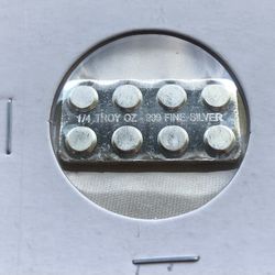 1/4 oz .999 Fine Silver - Monarch Building Block Bar