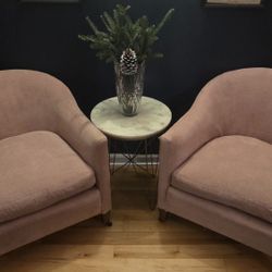 pink accent chairs
