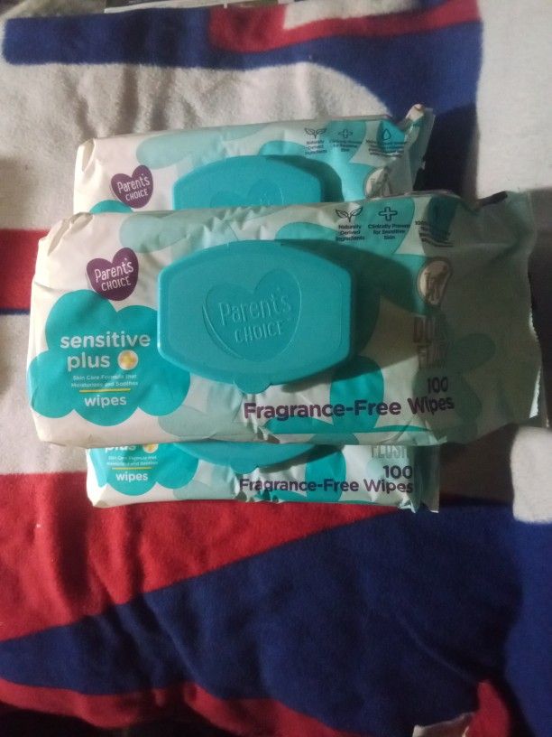 100 Ct. Parents Choice Sensitive Plus Fragrance Free Wipes