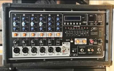PEAVEY i6500-POWERED MIXER-(6)CHANNEL-400 WATT -ON BOARD FX- BLUETOOTH-PA HEAD
