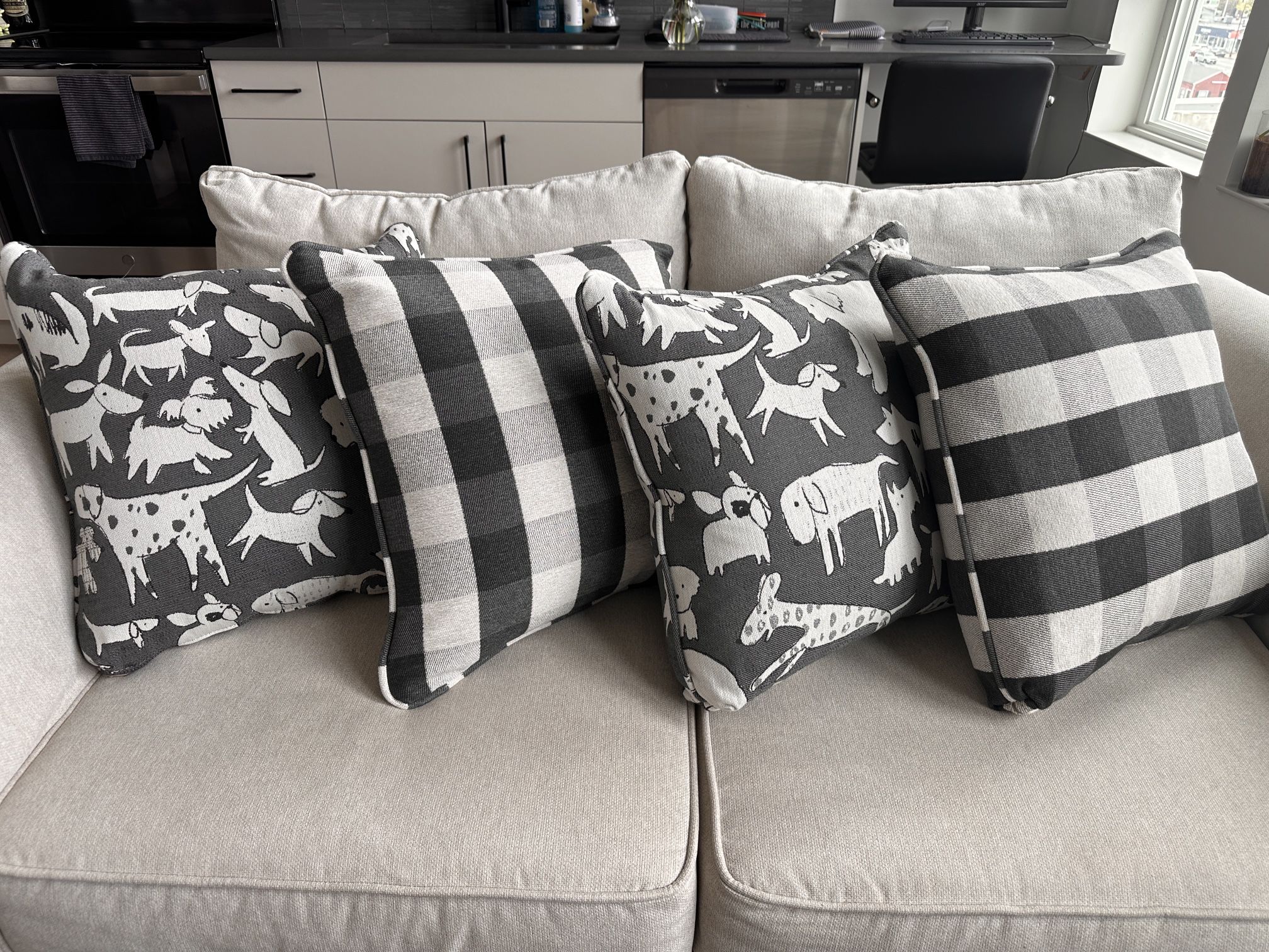 Four Cute Decorative Couch Pillows
