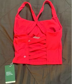 Halara Women’s XXS/Youth XL Red Criss Cross Athletic Tank Top – NWT