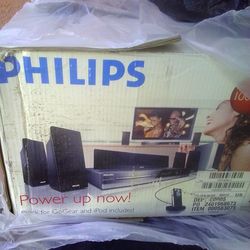 Philips DVD player, like new in box with everything, including speakers