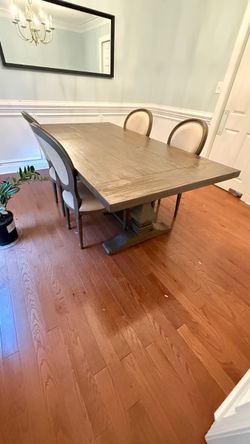 Farmhouse Pedestal Dining Table
