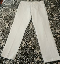 Mens 36x34 slim fit new nautica pants white