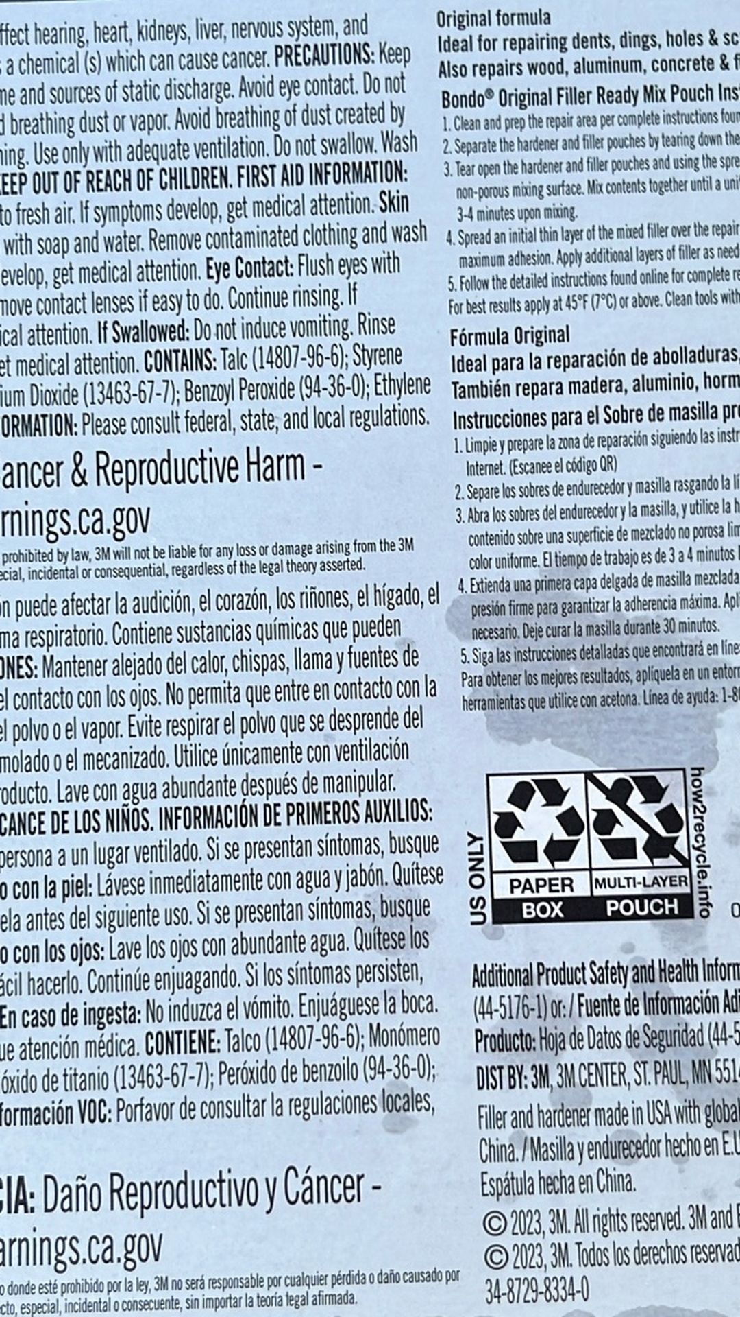 Bondo Original Guess Free Ready Mix Pouches 2pk