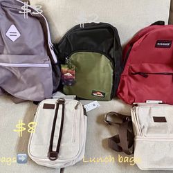 Backpacks  & Lunch bags
