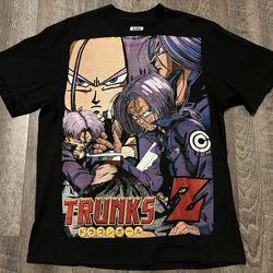 Vintage Dragon Ball Z Trunks AOP Bootleg Shirt size XL