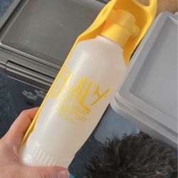 Yellow Gulpy Pet Water Dispenser Portable Bottle