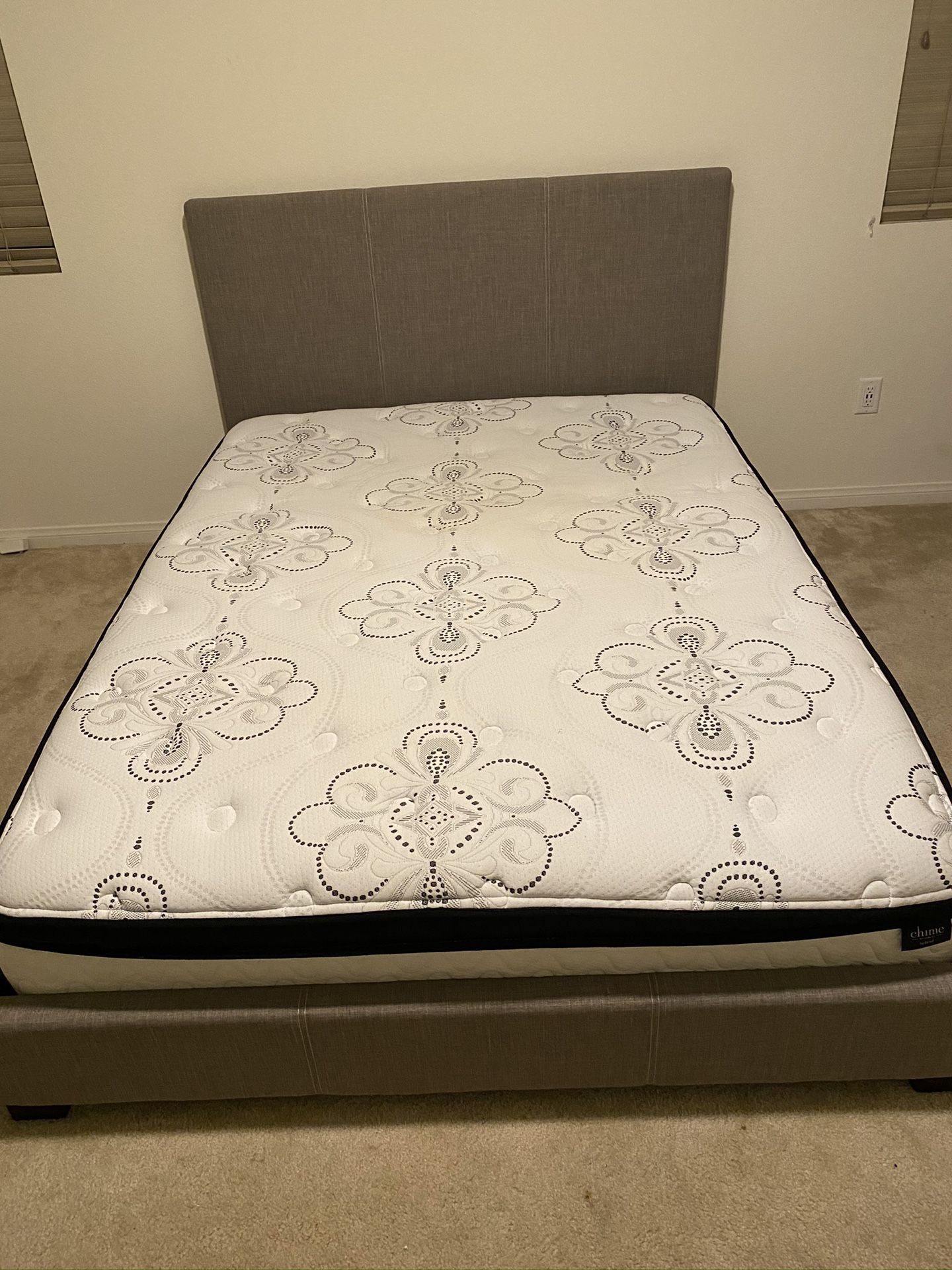 queen bedroom set : mattress frame headboard & dresser