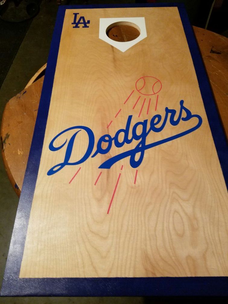 Dodgers cornhole boards