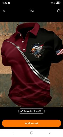 New Men's Polo Shirt made from soft polyester XL size