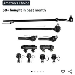 New 10pcs 4WD Front Suspension Kit Inner Tie Rod End Outer Tie Rod End Adjusting Sleeve Lower Ball Joint Upper Ball Joint Fit 1 For Ford For F