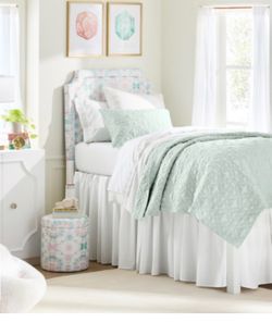 Pottery Barn Teen Dorm white twin XL cotton bedding item featuring a crisp white fabric and standard tag details.