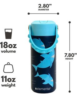 Kids Water Bottle Insulated Stainless Steel Water Bottle With Straw Lid Leak Proof