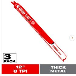 DIABLO
12 in. 8 TPI Steel Demon Carbide Teeth Reciprocating Saw Blades for Thick Metal