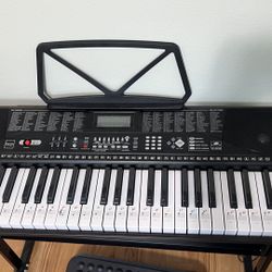 Best Choice Products 61-Key Beginners Complete Electronic Keyboard Piano Set w/Lighted Keys, LCD Screen, Headphones, Stand, Bench, Teaching Modes, Not
