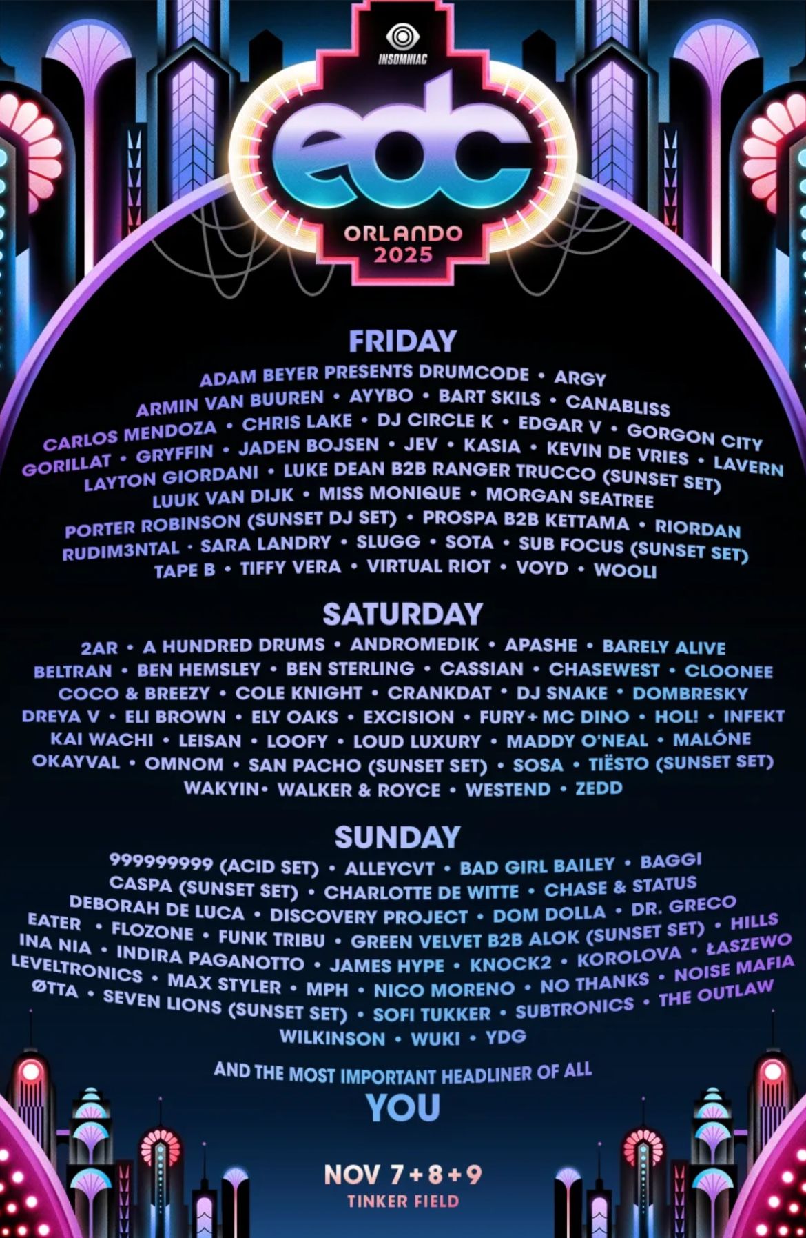 EDC Orlando 3 day GA ticket