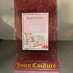 New VERY RARE Juicy Couture Pink Sparkly Phone Tablet Cookbook Holder GLITTERY
