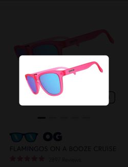 Goodr OG Flamingos on a Booze Cruise Sunglasses NEW