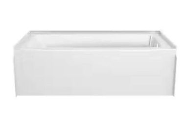 Delta Classic 500 60 in. x 32 in. Alcove Deep Soaking Bathtub Right Drain