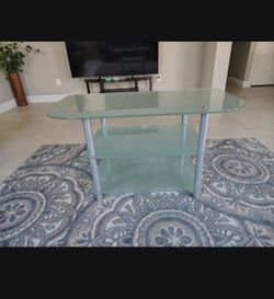 Heavy Tempered Frosted Glass Tv Stand