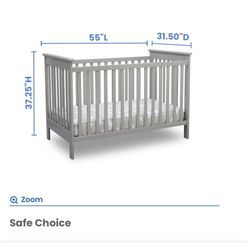 Delta Children Adley 3-in-1 crib &One Simmons Beauty Sleep 2-Stage crib mattress