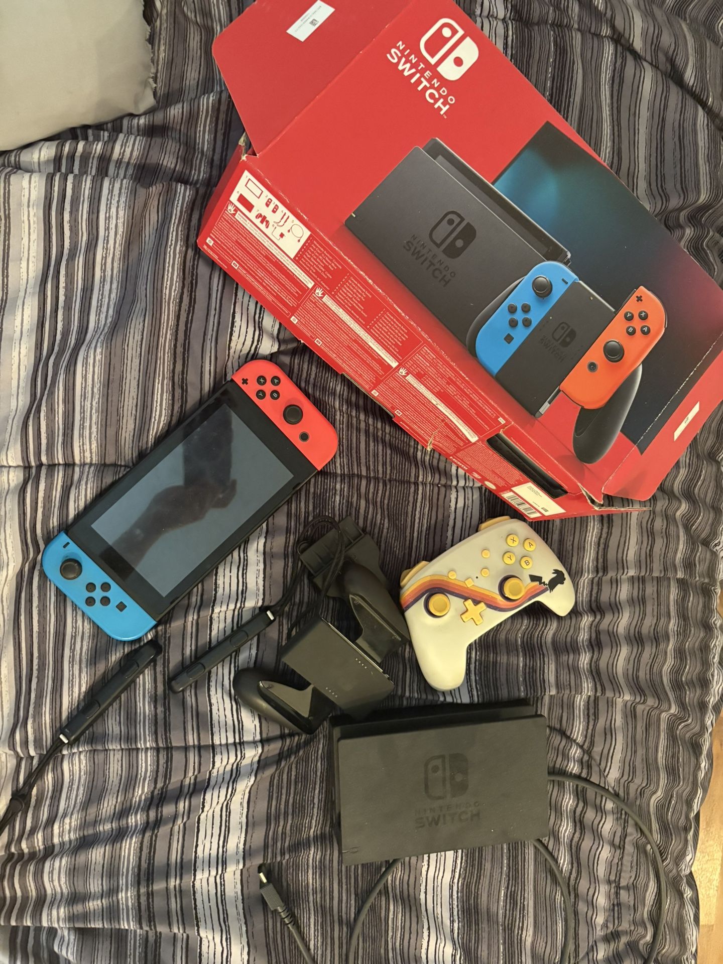 Nintendo Switch With Accessories.