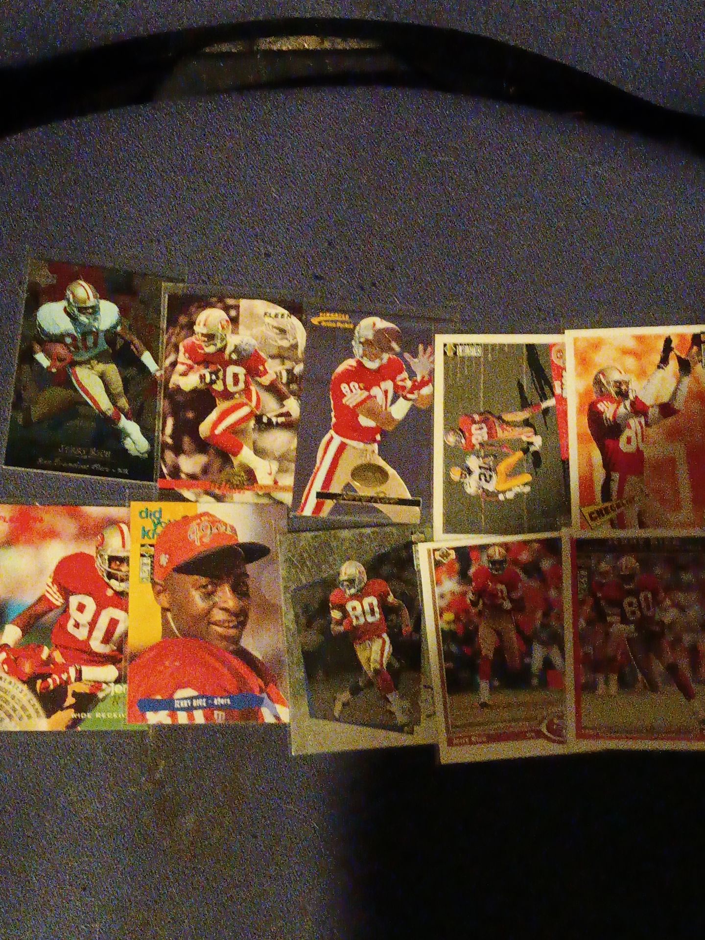Jerry Rice goat 49ers trading card 10 card lot