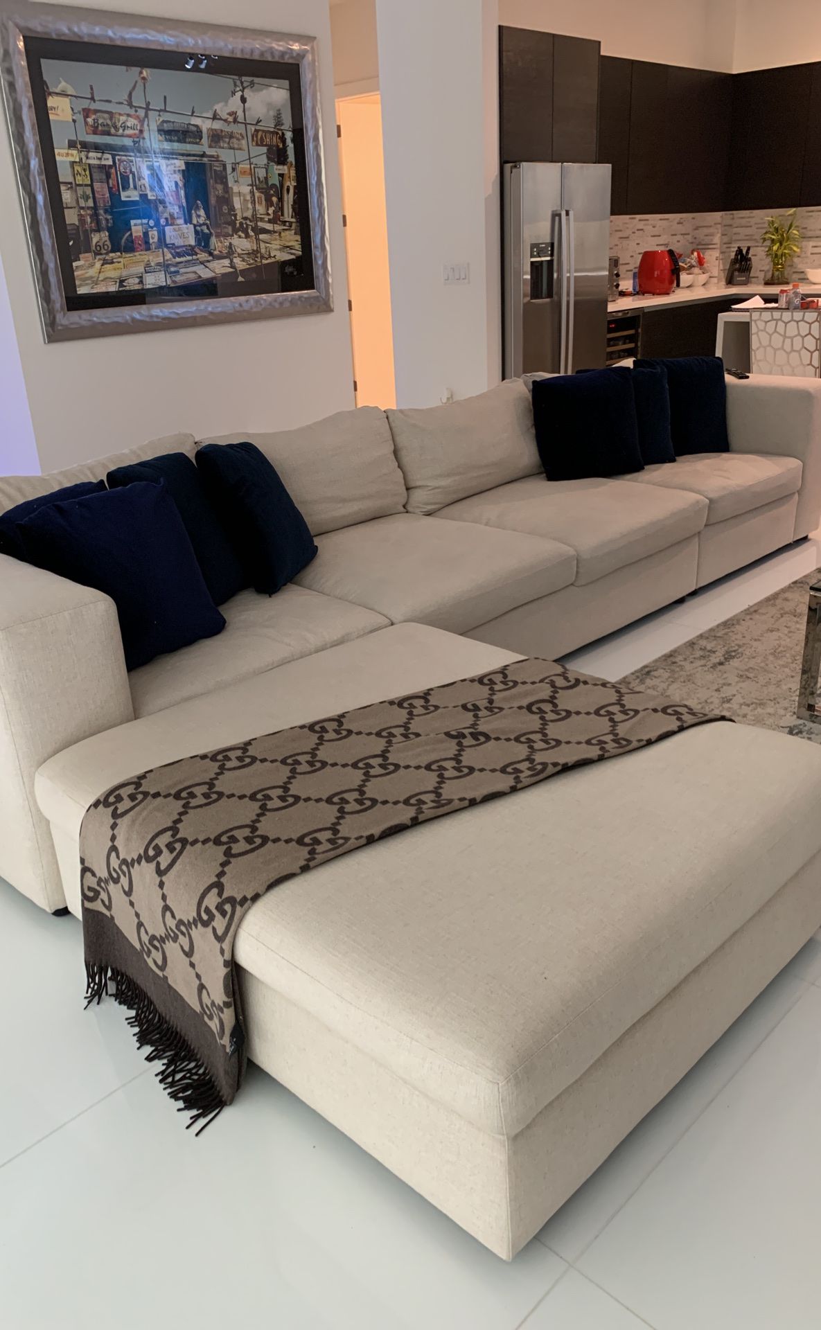 Used Bernhardt sectional couch
