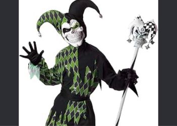 Boys Sinister Jester Clown Costume