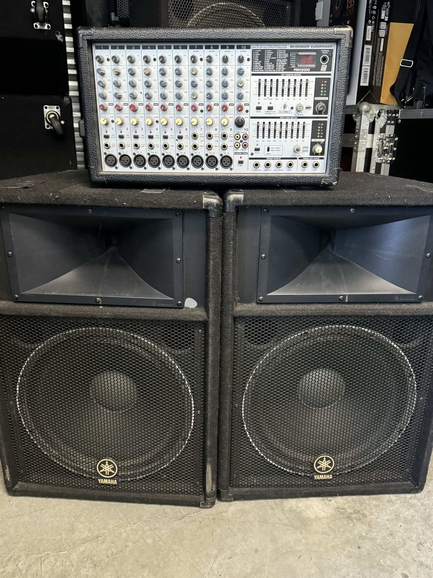 Power Mixer And Speakers