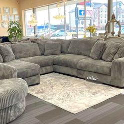 
\ASK DISCOUNT COUPON💬 sofa Couch Loveseat Living room set sleeper recliner daybed futon ♡lindy Fog 5 Pcs Raf Or Laf Sectional 