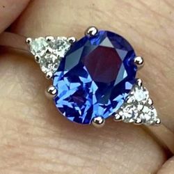 Tanzanite Ring 925 Sz 5 Or 6