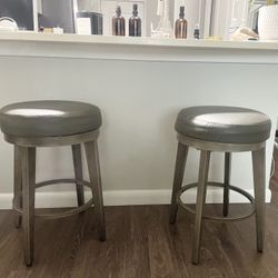4 Gray  Bar Stools