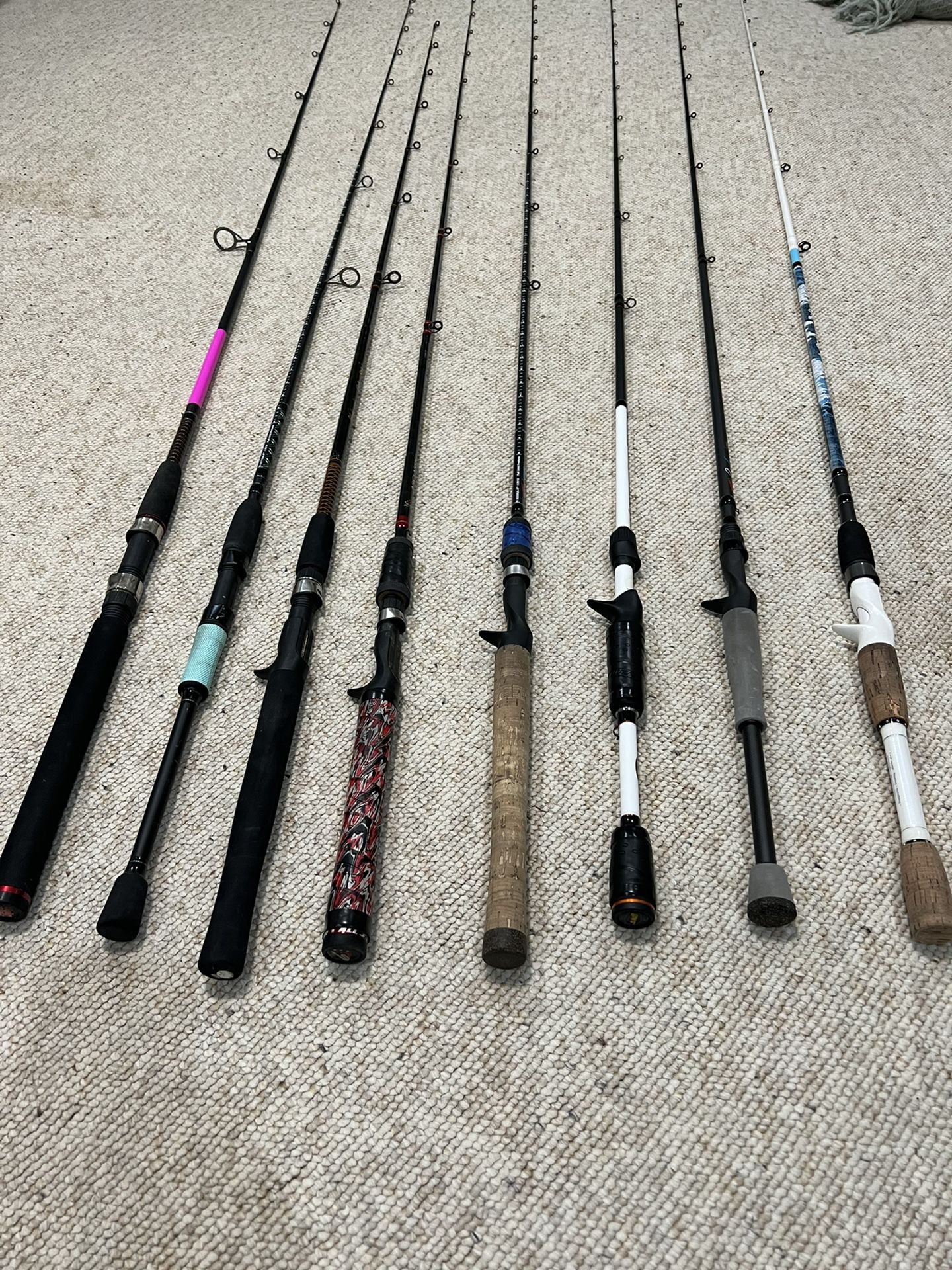 Rods For Sale- Lews, Falcon, Penn, All Star, Ugly Stick And Profishiency 