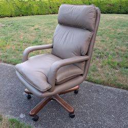 Vintage Boeing Auction Executive Leather Chair - Restored