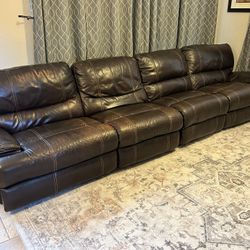 Leather reclining Sofa